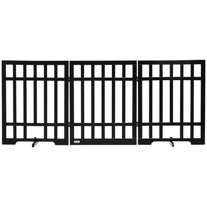 Pawhut Barrera De Seguridad Plegable Para Perros De 3 Paneles 181x35x76 Cm Negro_0