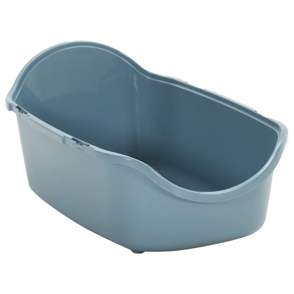 Vidaxl Arenero Para Gatos Con Tapa Pp Blanco Azul 56x40x40 Cm_4