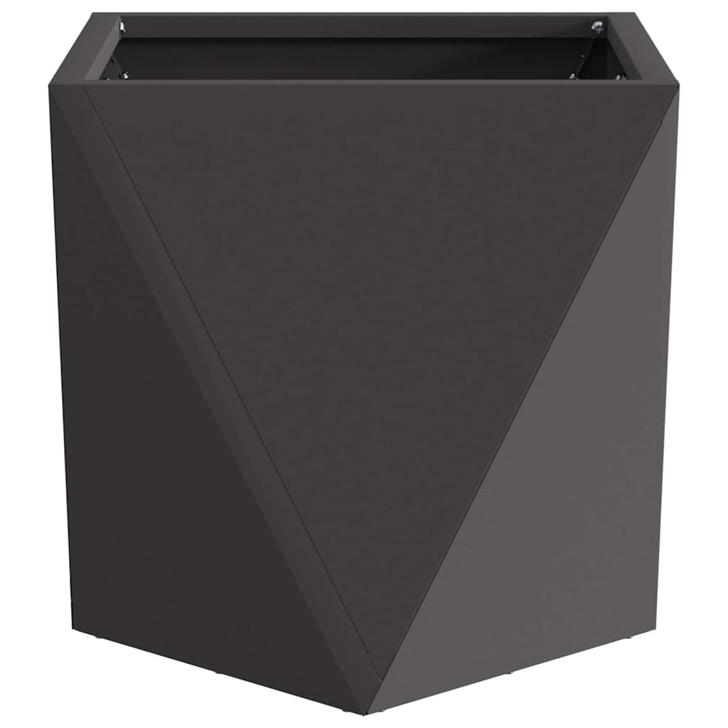Jardinera 2 Uds. Negro 30 X 30 X 30 Cm Acero_5
