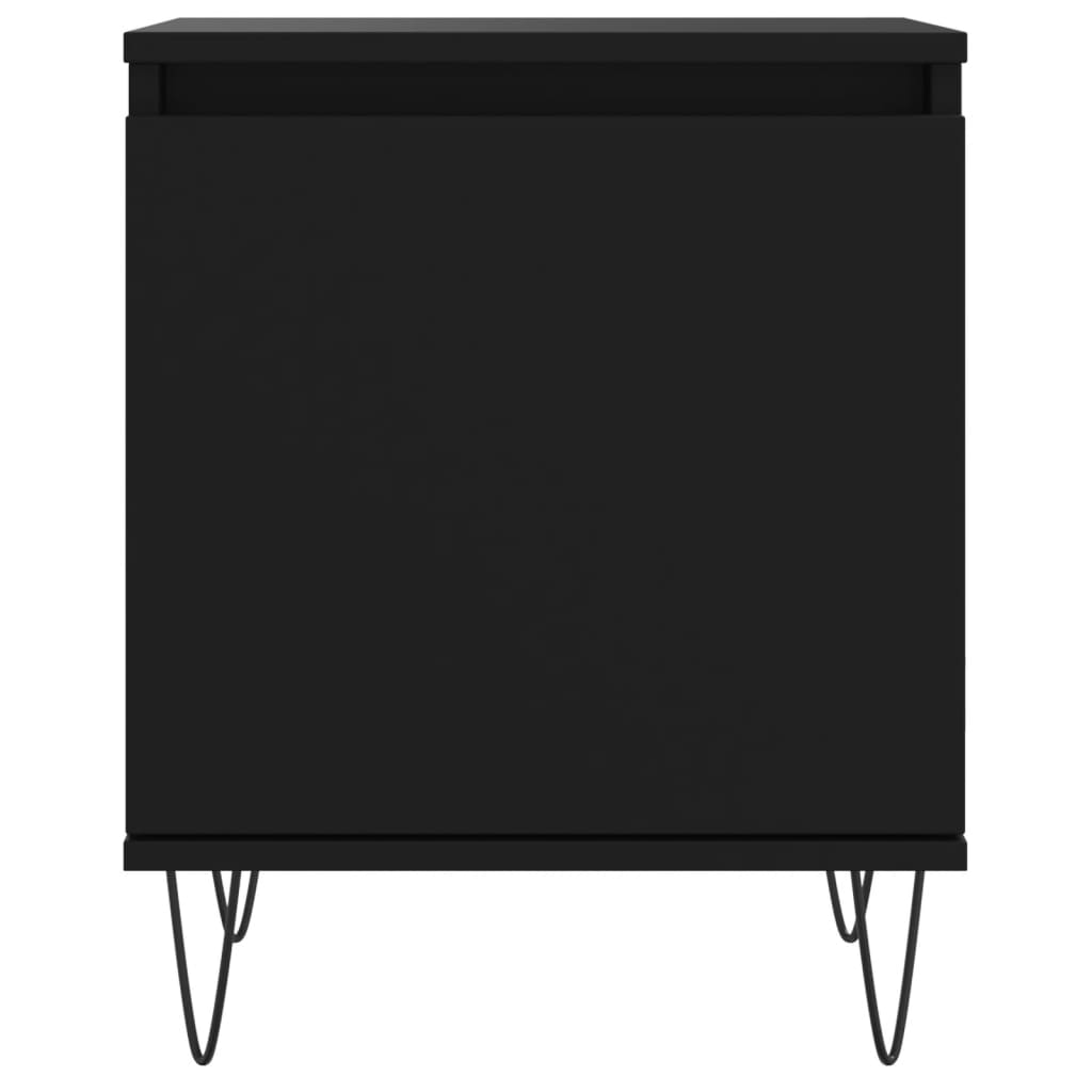 Mesitas De Noche 2 Uds Madera De Ingeniería Negro 40x30x50 Cm_3