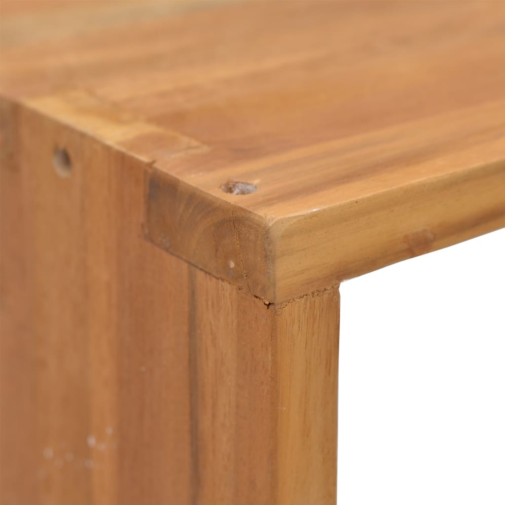 Mesita De Noche De Madera Maciza De Teca 40x30x40 Cm_4