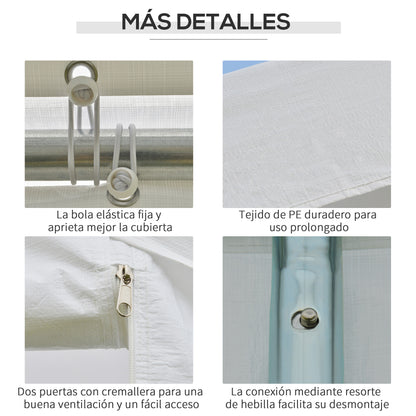 Outsunny Carpa Para Fiestas 6x3m Con 4 Paneles Laterales 2 Puertas Y 6 Ventanas_5