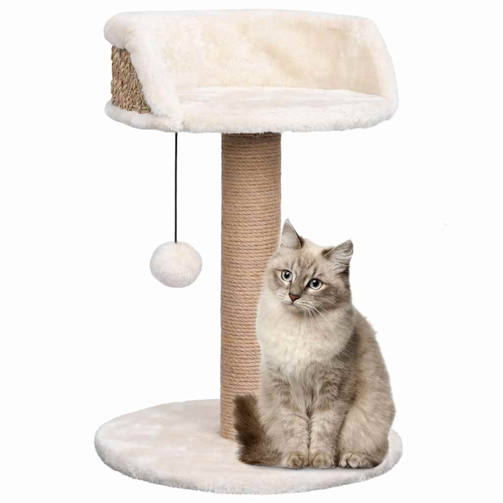 Árbol Para Gatos Con Poste Rascador Hierba Marina 49 Cm_1