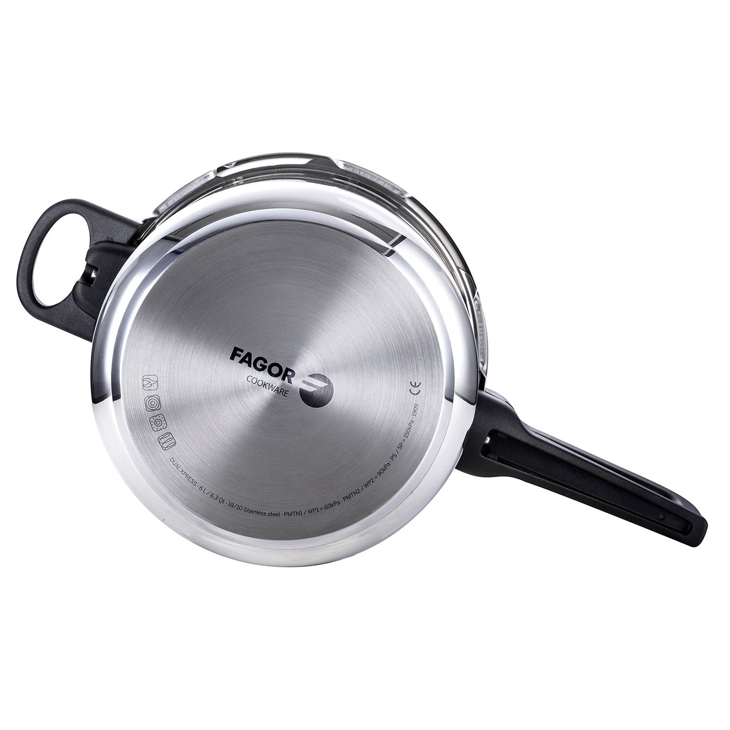 Olla A Presión 6 + 4 Litros, Inducción, Express Super Rápida, Acero Inox. 18/10, Todas Cocinas Fagor Dual Xpress 6/4 Plata, 81opfgdual2_5