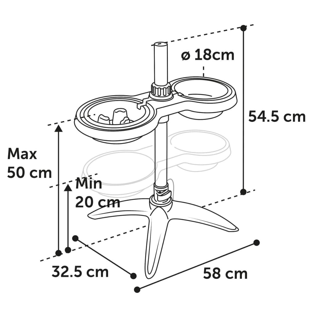 Flamingo Soporte Para Cuenco De Comida Suvi M 1100 Ml Y 1500 Ml Gris_4