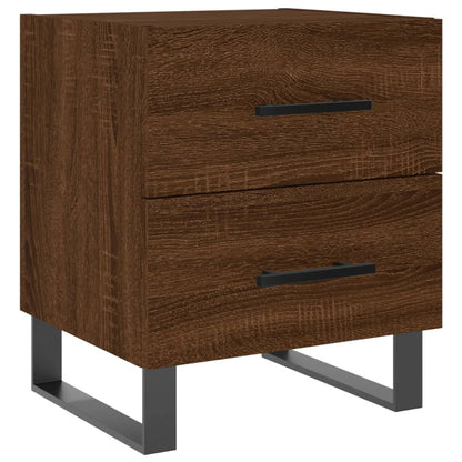 Mesita Noche 2 Uds Madera Ingeniería Marrón Roble 40x35x47,5 Cm_3