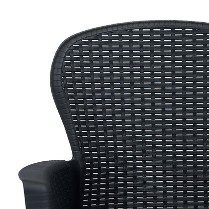 Vidaxl Comedor De Jardín 5 Pzas Plástico Gris Antracita Aspecto Ratán_4