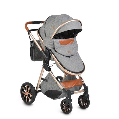 Carrito De Bebé Trío Convertible Con Detalles En Polipiel Alma Dark Grey_2