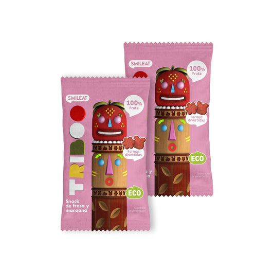 Pack de 2 Snacks Biológicos de Morango e Maçã, 25 g, Triboo