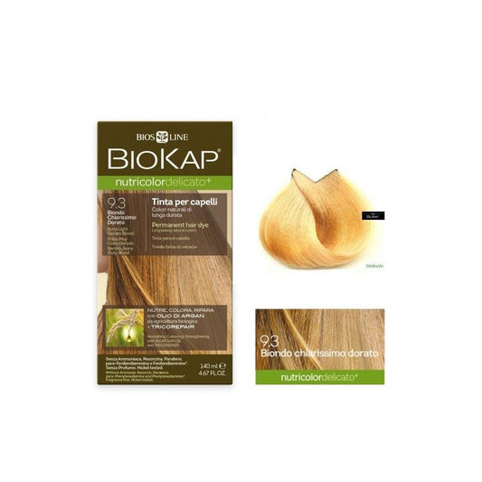 Tinta Louro Dourado Muito Claro Delicato Dye 9.30 Biokap 140 ml 