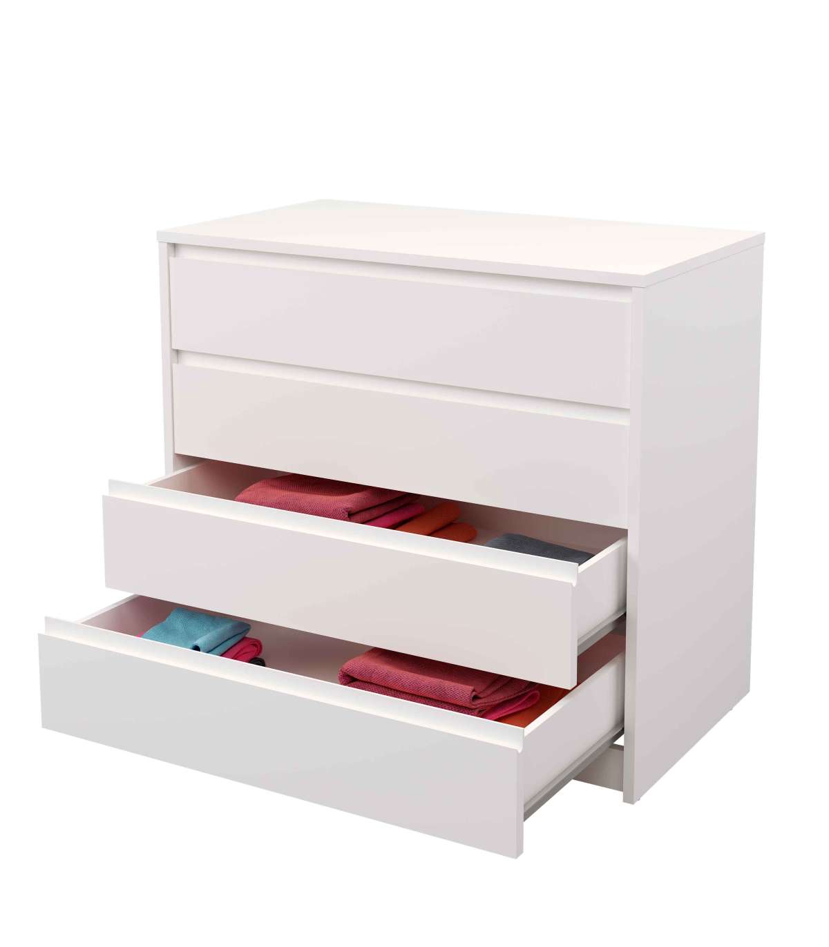 Cajonera 4 Cajones Toledo Acabado En Blanco. 74cm(alto) 60cm(ancho) 45cm(fondo)_5