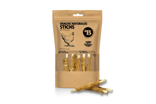 Bimordiscos Palitos De Piel De Ternera Enrollados Con Pollo Deshidratado. 5 Uds_0