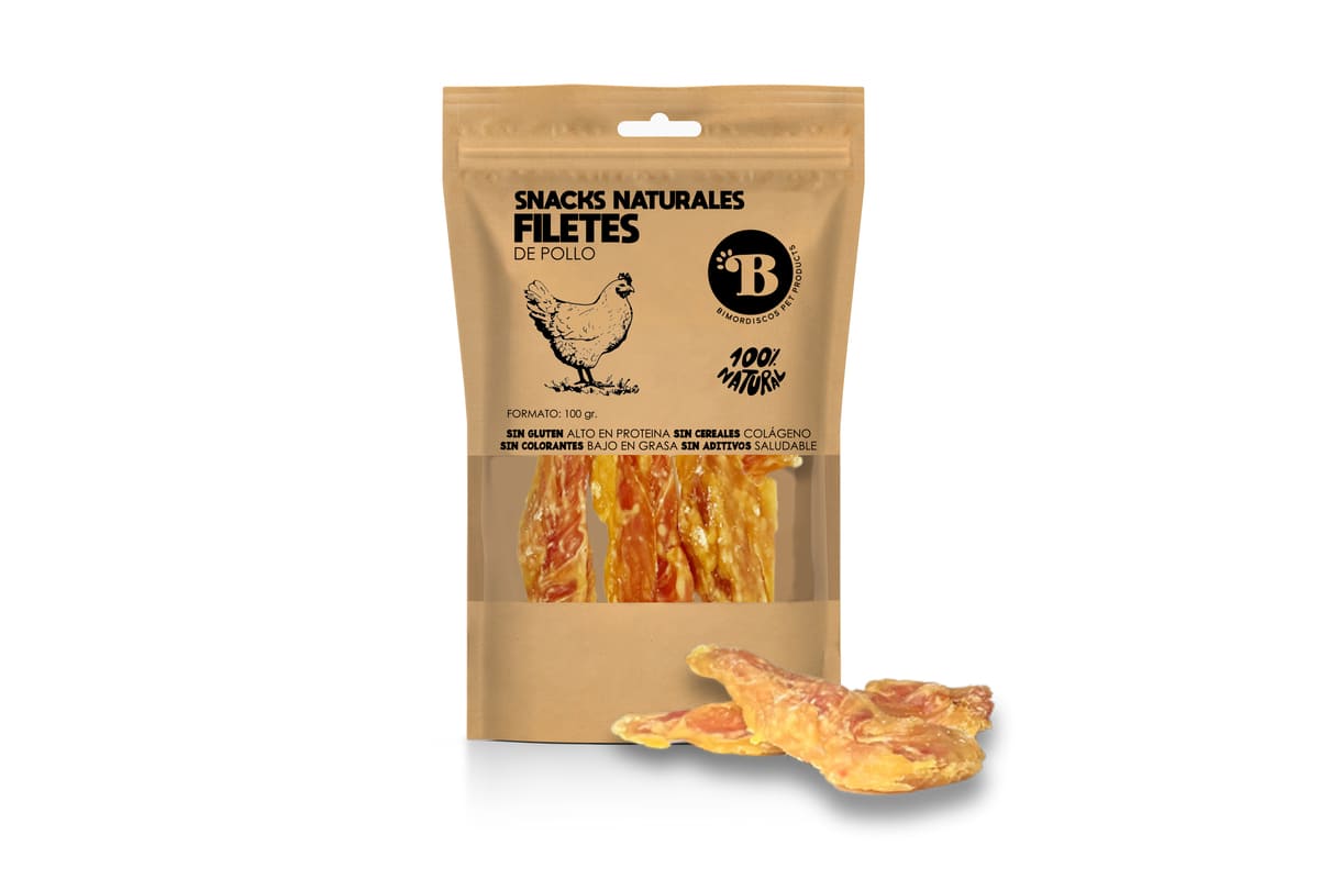 Bimordiscos Filetes De Pollo Para Perros Y Gatos. 100g_0