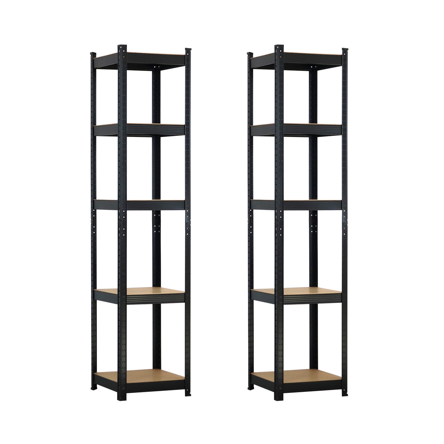 Pack 2 Estanterías Modulares Con 5 Baldas Ajustables 180x40x40cm 7house_0