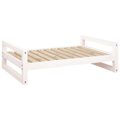 Vidaxl Cama Para Perros Madera Maciza De Pino Blanco 95,5x65,5x28 Cm_0