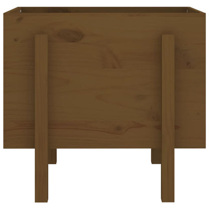 Jardinera De Madera Maciza De Pino Marrón Miel 62x50x57 Cm_3