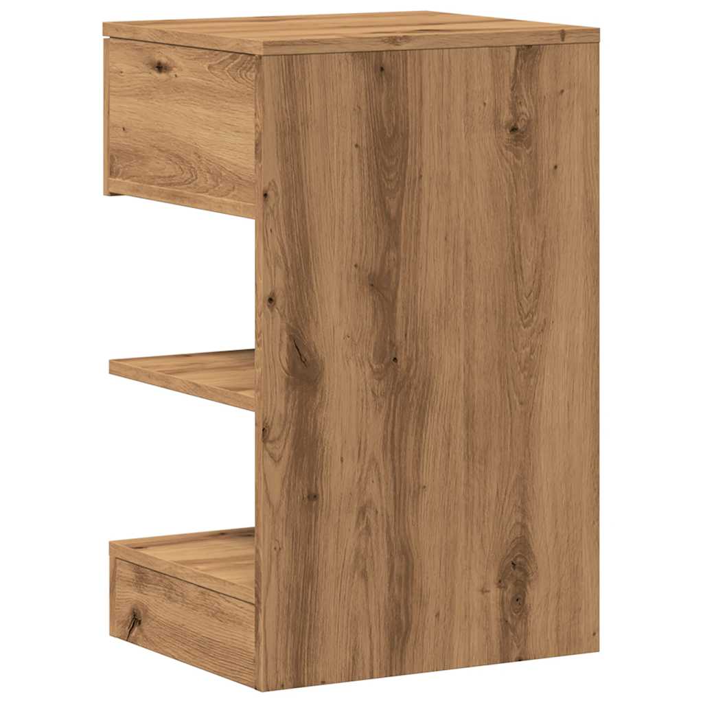 Mesitas Noche 2 Uds Madera Ingeniería Roble Artisian 40x35x65cm_4