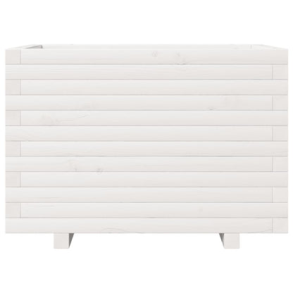 Jardinera Madera Maciza De Pino Blanco 70x40x49,5 Cm_4