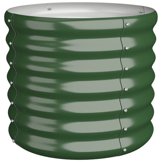Jardinera De Acero Galvanizado Verde 40x40x36 Cm_0