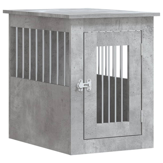 Jaula Para Perros Madera Ingeniería Gris Hormigón 45x62x59 Cm_0