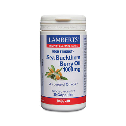 Óleo de Espinheiro Marítimo 1000 mg rico em Ómega 7, Lamberts, 30 cápsulas