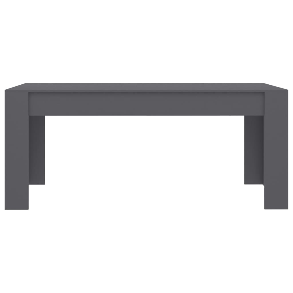 Mesa De Comedor Madera Contrachapada Gris 180x90x76 Cm_2