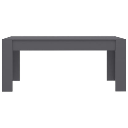 Mesa De Comedor Madera Contrachapada Gris 180x90x76 Cm_2