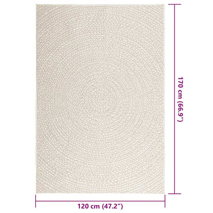 Vidaxl Alfombra Zizur Apariencia Yute Interior Exterior Crema_2