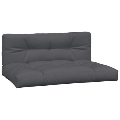 Vidaxl Cojines Para Palets 2 Unidades Tela Gris Antracita_0