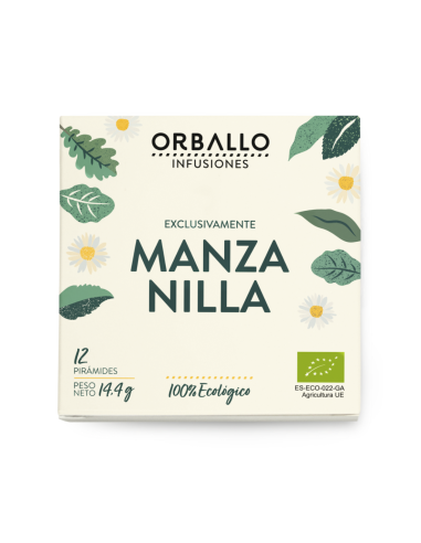 Infusão de Camomila Orgânica Orballo 15 Pirâmides