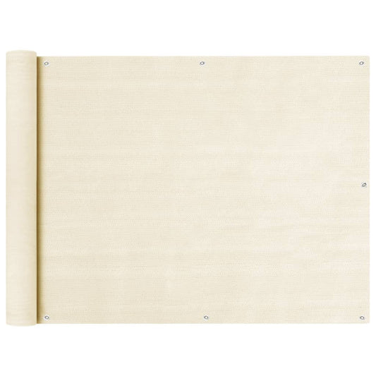Vidaxl Toldo Para Balcón Hdpe Crema 90x500 Cm_0