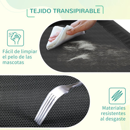 Pawhut Cama Elevada De Perros Mascota Transpirable Con Almohada Extraíble_5