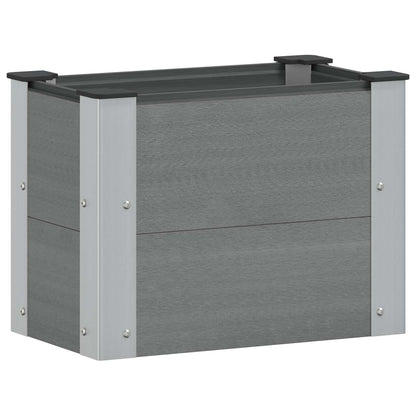 Arriate Elevado Gris 50 X 30 X 36 Cm Wpc Y Aluminio_0