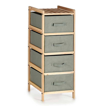 Mueble Ancho 4 Cajones Gris Oscuro - Colección Kipit_0