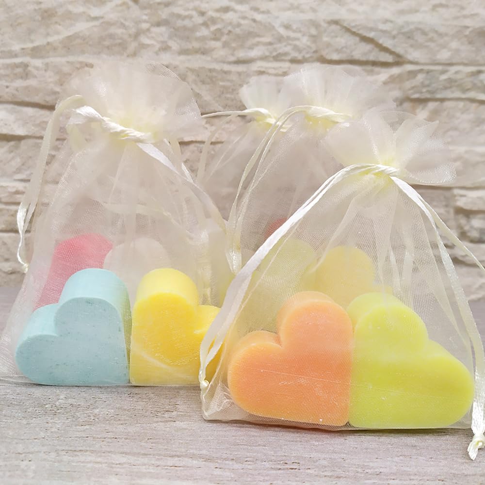 80 Jabones Aromáticos Con Forma De Corazón - Detalle Para Invitados De Eventos - Jabón Glicerina Con Aroma A Surtidos_4
