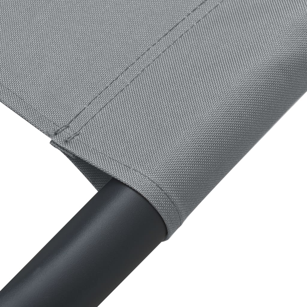 Vidaxl Tumbona De Acero Gris 200x90 Cm_5