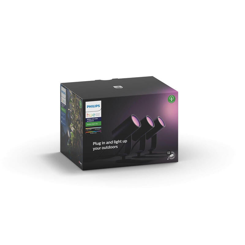 Foco - Philips Hue Lily, 3 Focos, Inteligentes, Exterior, Led, Luz Blanca Y Color, Domótica_2