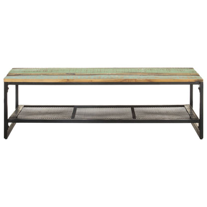 Mesa De Centro De Madera Maciza Reciclada 110x60x35 Cm_0