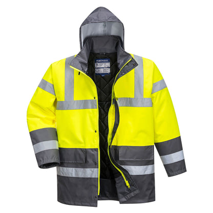 Parka De Alta Visibilidad Contrast Traffic / Xl / Amarillo-gris_4