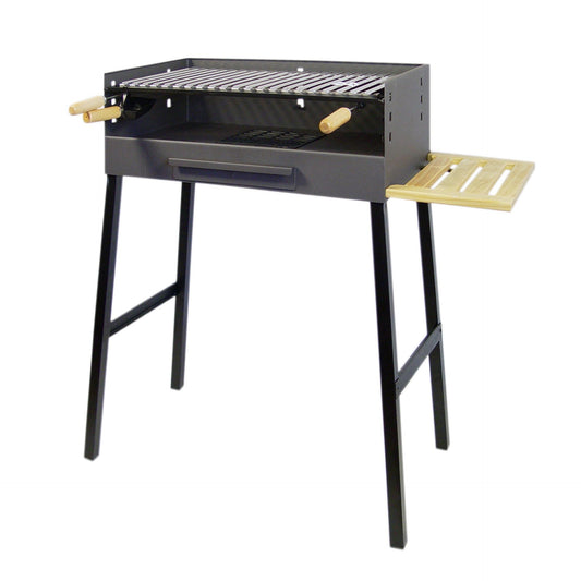 Grelhador com grelha em aço inoxidável e tabuleiro em madeira Imex el Zorro