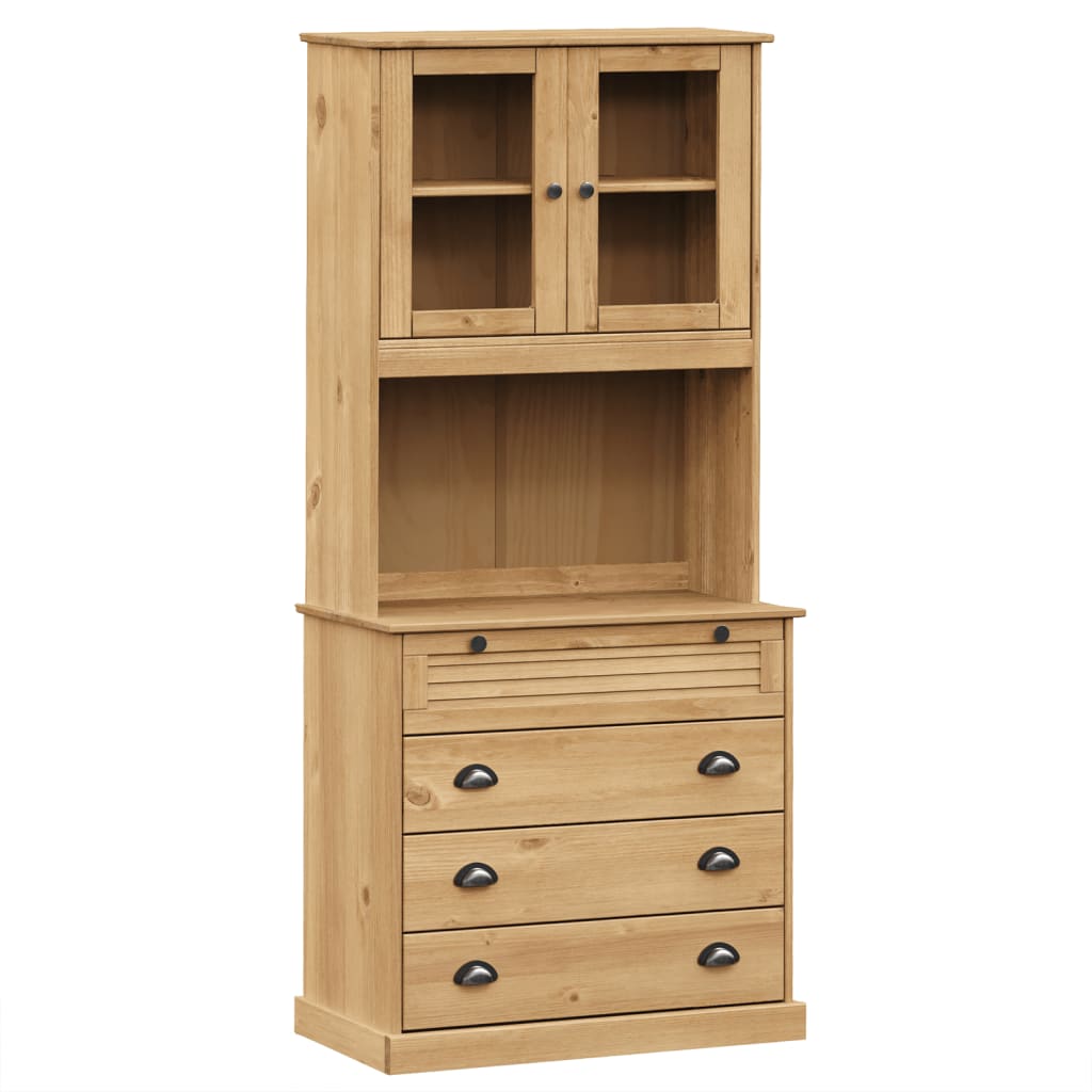 Aparador Alto Vigo Madera Maciza De Pino 80x40x176 Cm / Vetonek_0
