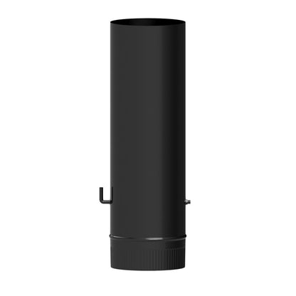 Wolfpack Tubo De Estufa Acero Vitrificado Negro Ø 110 Mm. Con Llave Estufas De Leña, Chimenea, Alta Resistencia, Color Negro_0