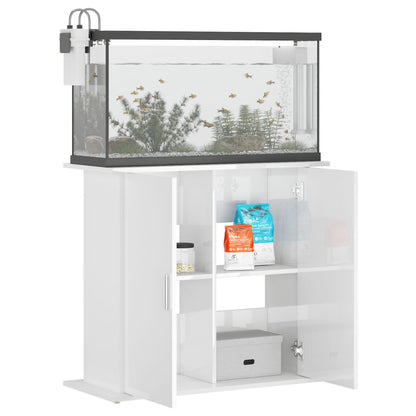 Vidaxl Soporte De Acuario Madera Ingeniería Blanco Brillo 81x36x73 Cm_3