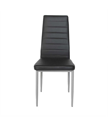 Pack De 4 Sillas Md-galera Tapizadas En Tejido Pu Negro, 93cm(alto) 43cm(ancho) 42.5cm(lar_5