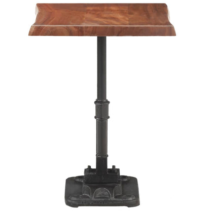 Mesa Auxiliar Madera Acacia Y Hierro Fundido Marrón 45x35x49 Cm_1