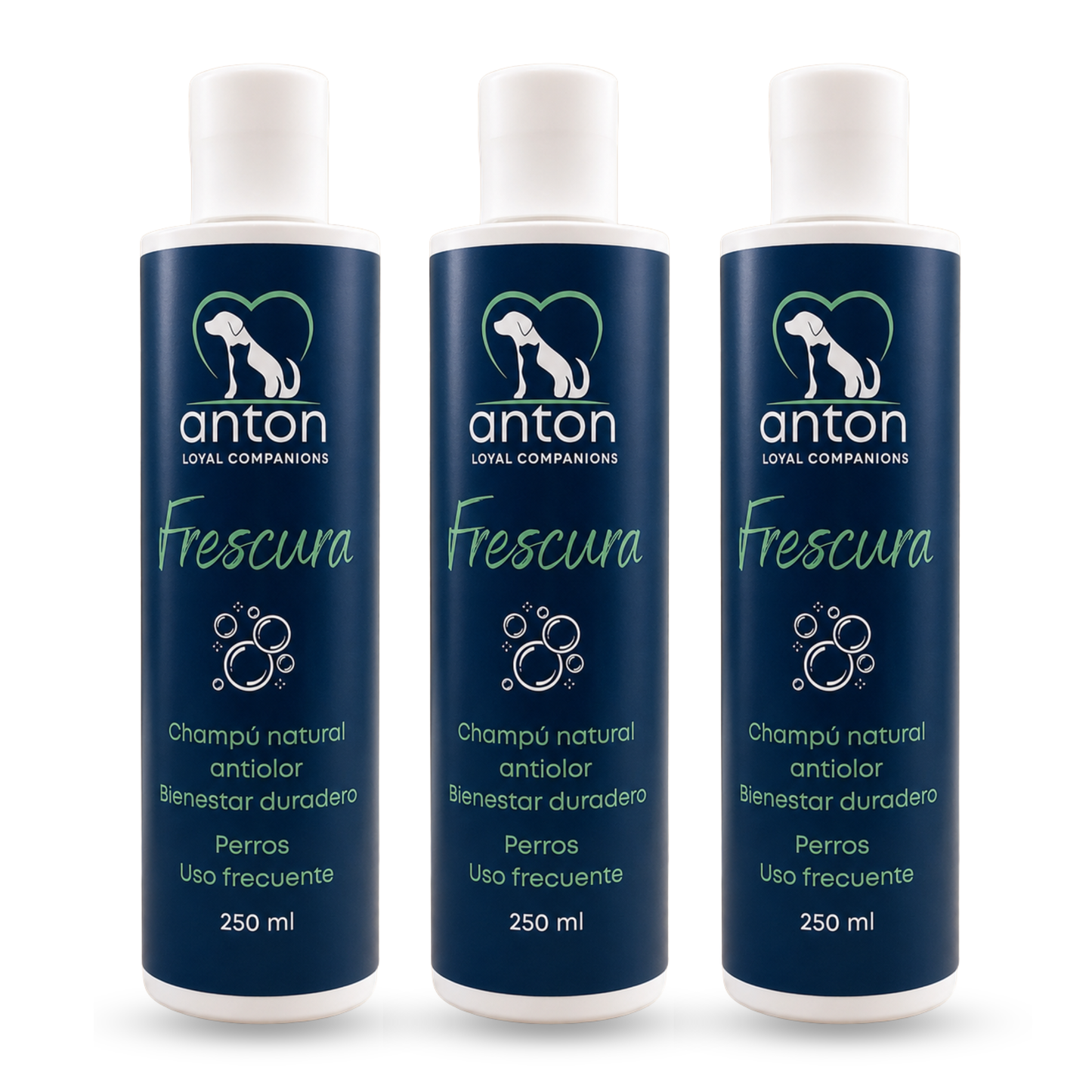 Champú natural para el control de olores en perros – Pack 3 x 250 ml_0