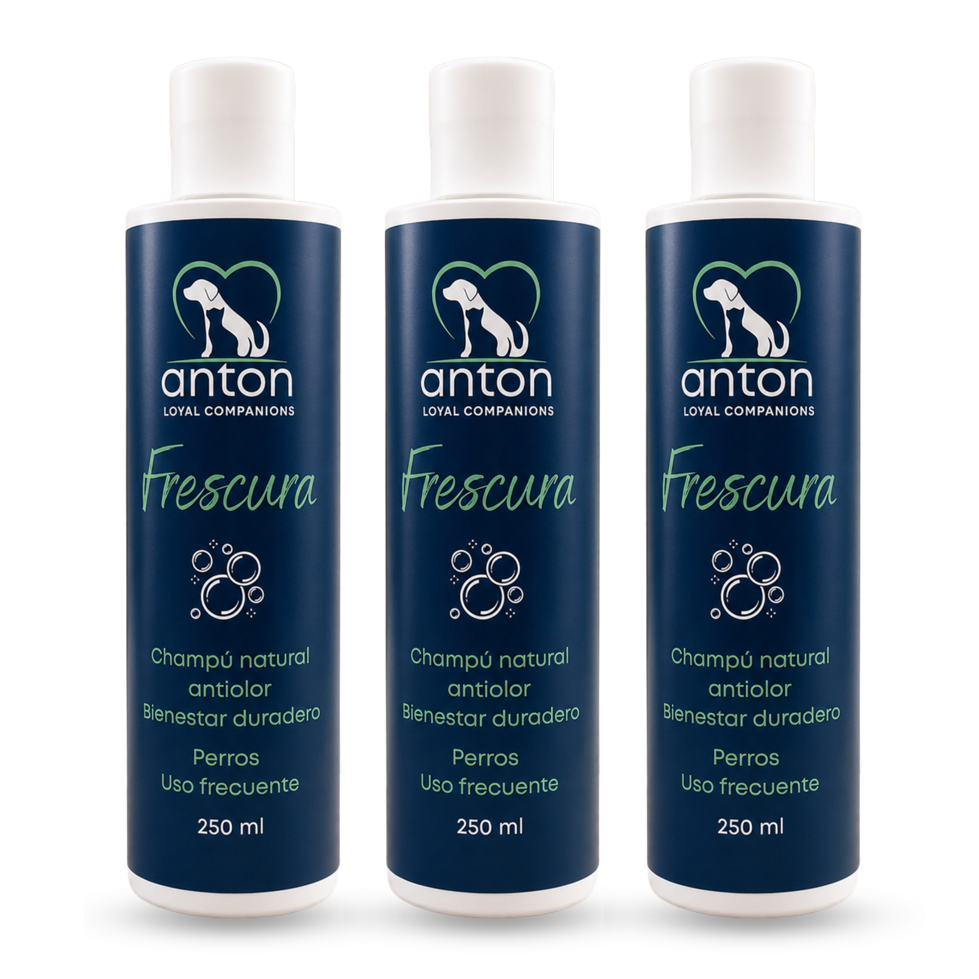 Champú natural para el control de olores en perros – Pack 3 x 250 ml_0