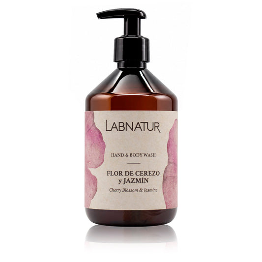 Jabón Manos y Cuerpo Flor de Cerezo y Jazmín Labnatur 500 ml | Aroma Floral y Dulce | Limpieza Suave | Vegano_0