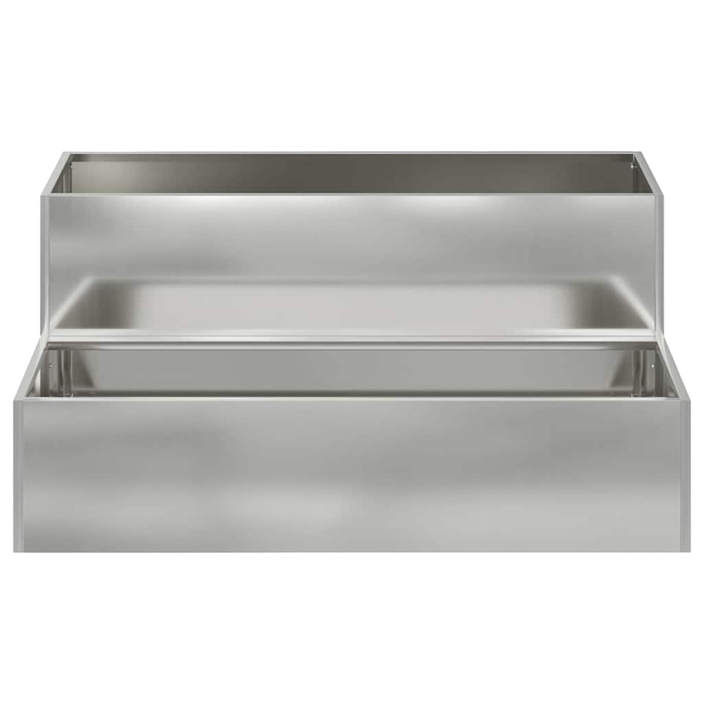 Macetero De Jardín Plateado 100 X 60 X 45 Cm Acero Galvanizado_5