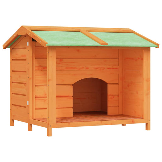 Caseta Para Perros Madera Maciza De Pino Marrón 96x87x80,5 Cm_0